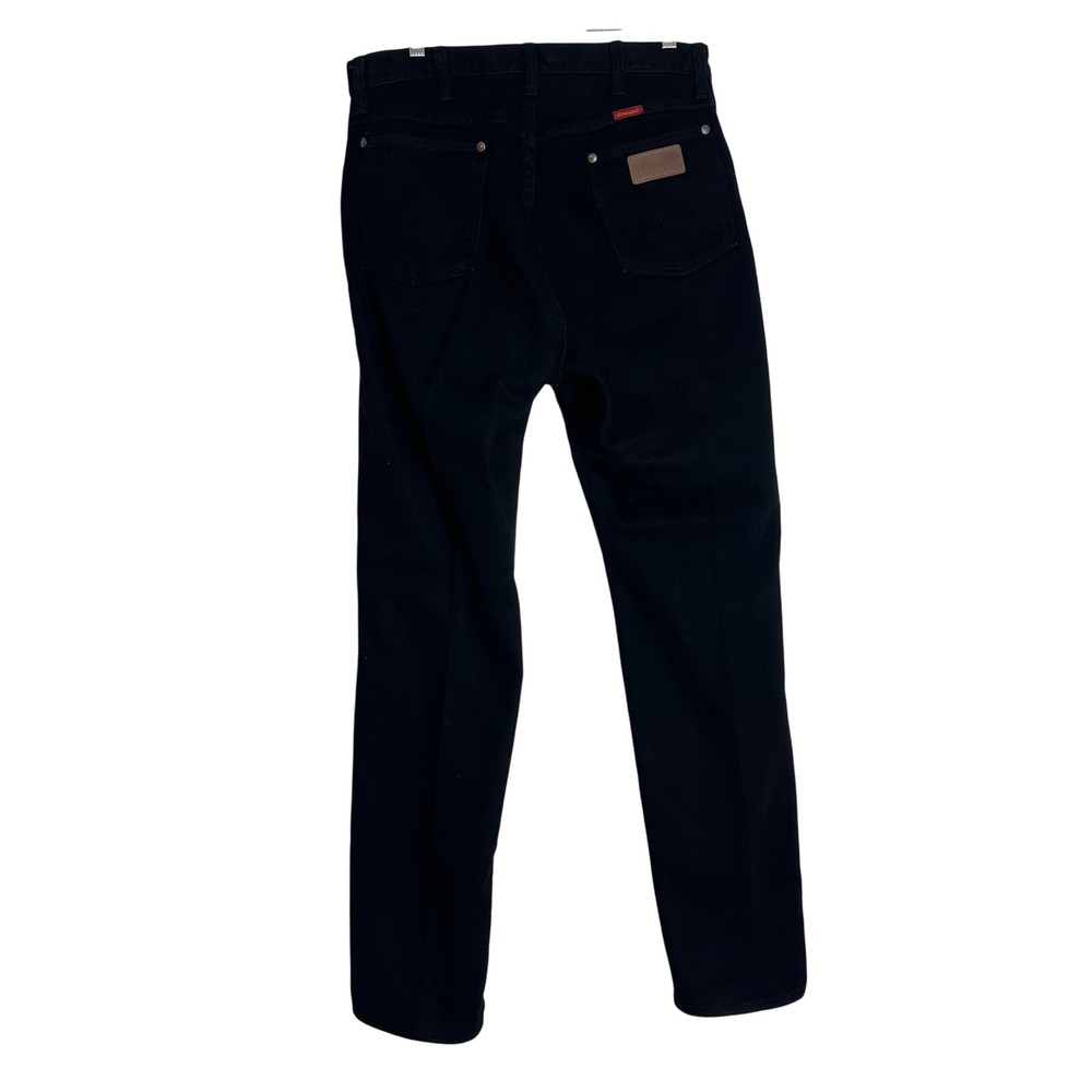 Wrangler Vintage High Waisted Black Straight Leg Jeans Womens 15x32 USA Made